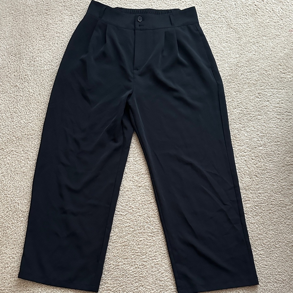 HALARA Black Elastic Waist Pants